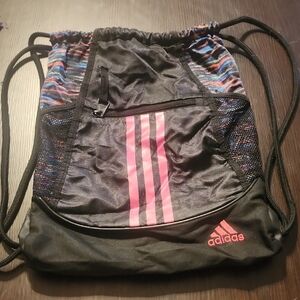 Adidas Multicolor and Black Drawstring Backpack